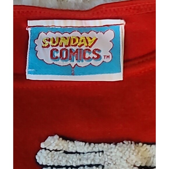 Sunday Comics Disney Fringe Top Minnie & Clarabelle Cow Yarn Graphic Knit VTG -M - Picture 4 of 13